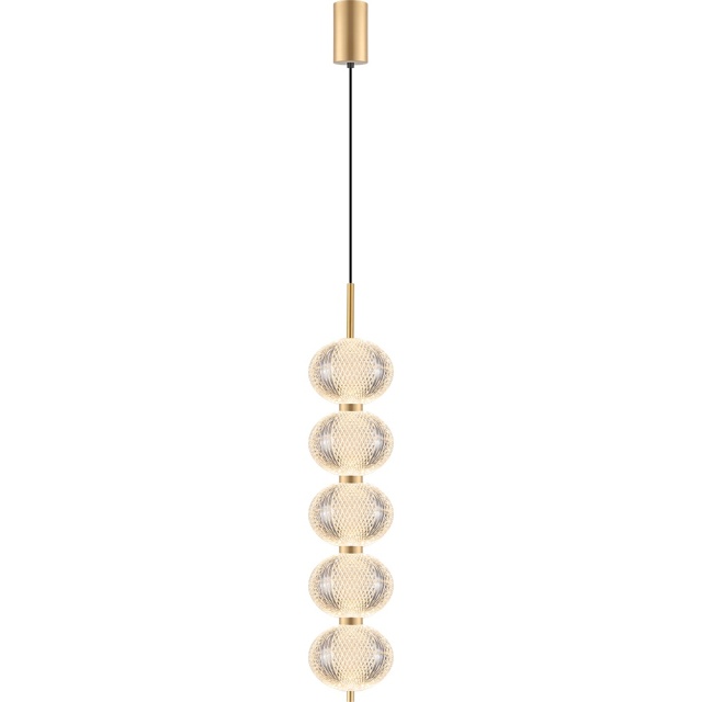 Lustra aurie din metal cu 5 LED-uri Galatea Pendant Zuma Line