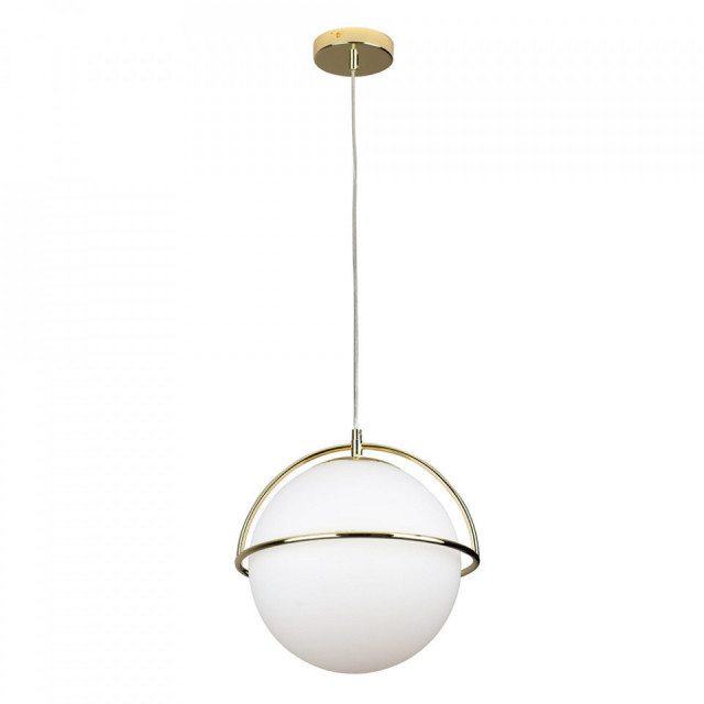 Lustra din sticla si metal Saturn Gold Maxlight