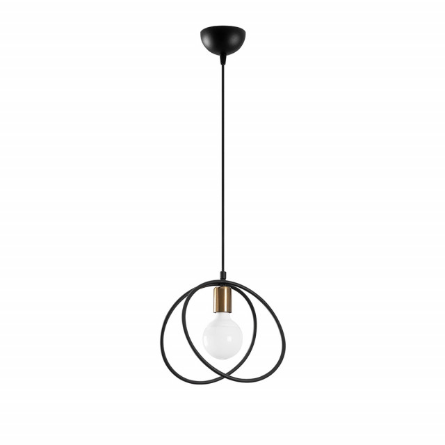 Lustra neagra din metal Circle The Home Collection