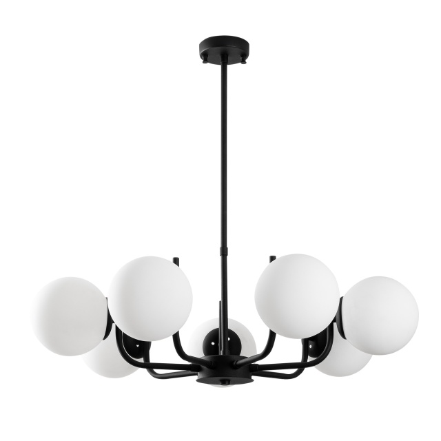 Lustra neagra din metal cu 7 becuri Antler The Home Collection