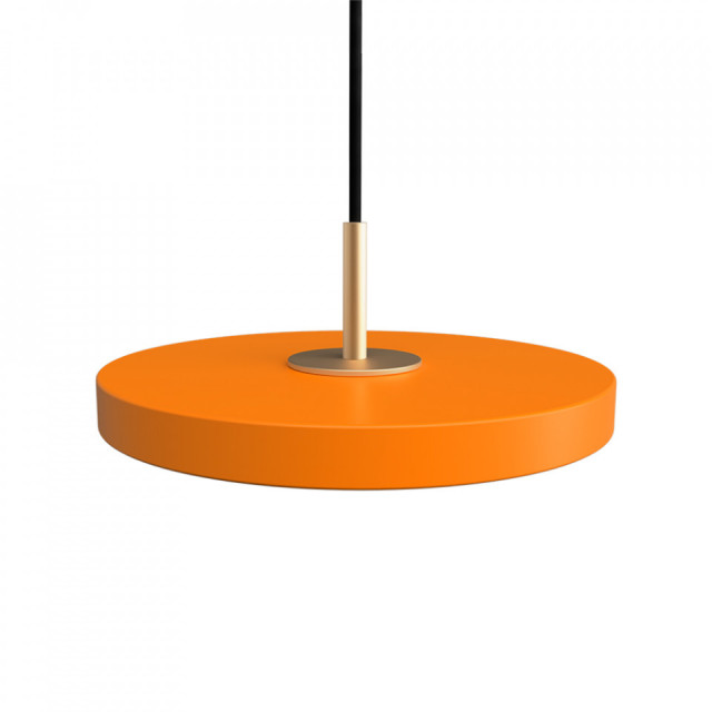 Lustra portocalie din otel cu LED Asteria Micro Umage