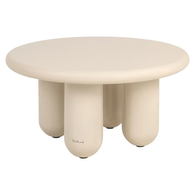 Masa de cafea bej din metal 80 cm Calma Richmond Interiors