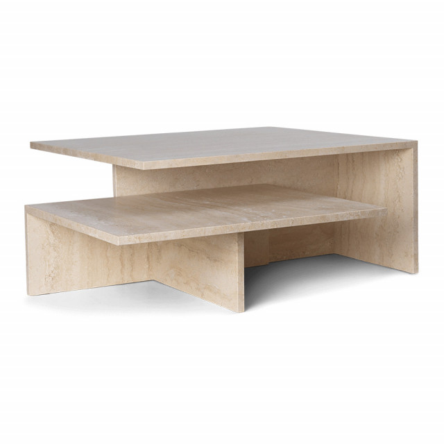 Masa de cafea crem din piatra 70x133 cm Distinct Ferm Living