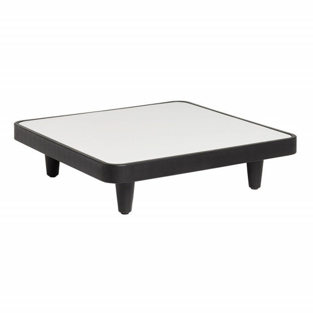 Masa de cafea exterior gri deschis/neagra din aluminiu 90x90 cm Paletti Fatboy