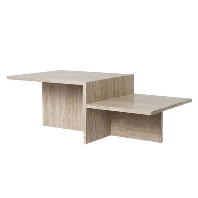 Masa de cafea maro din piatra 55x100 cm Distinct Ferm Living