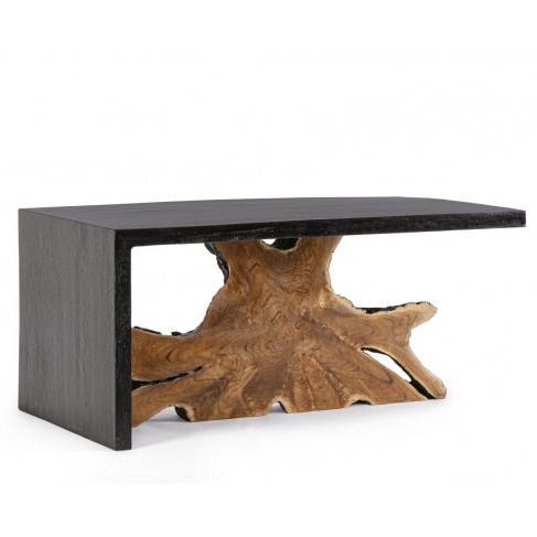 Masa de cafea maro/neagra din lemn 60x110 cm Sherwood Bizzotto