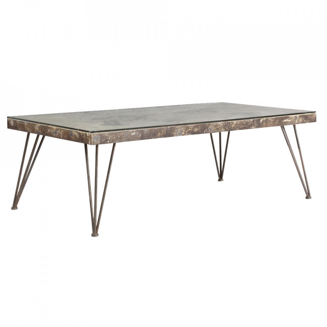 Masa de cafea multicolora din metal 75x140 cm Atlantide Bizzotto