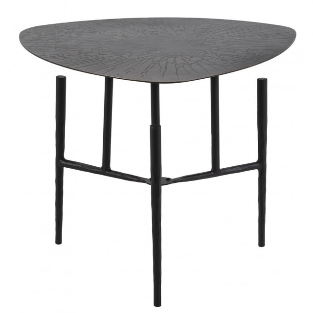 Masa de cafea neagra din metal 52x52 cm Zilia Thai Natura