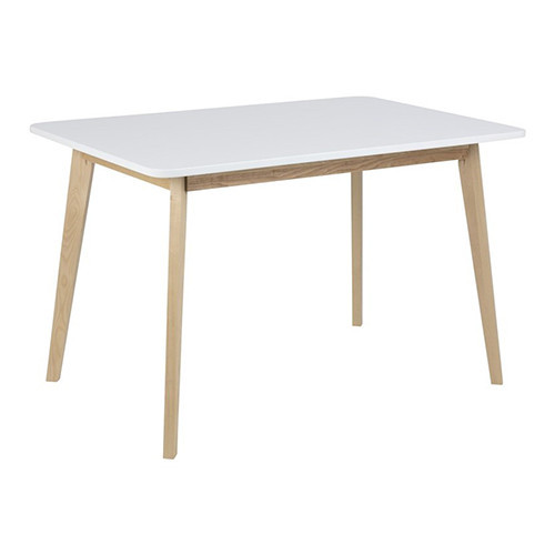 Masa dining alba/maro din lemn 80x120 cm Raven Actona Company