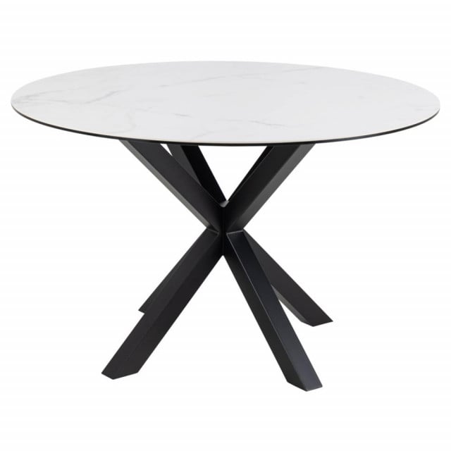 Masa dining alba/neagra din ceramica 119 cm Heaven Actona Company