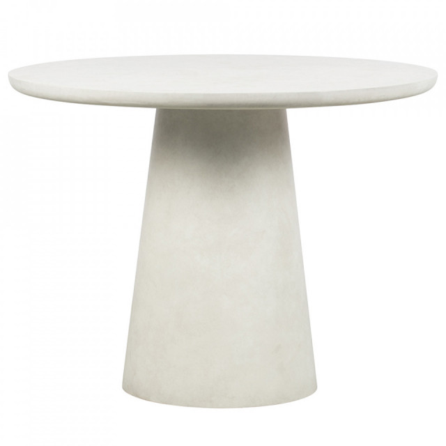 Masa dining argila fibroasa cu aspect de beton pentru exterior 100 cm Damon Woood