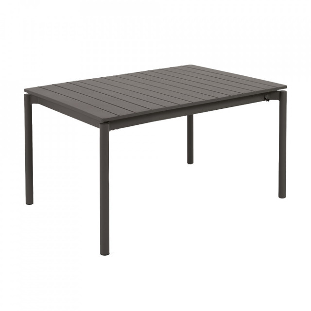 Masa dining extensibila pentru exterior neagra din aluminiu 90x140(200) cm Zaltana Kave Home