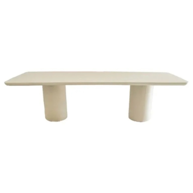 Masa dining exterior crem din ciment 100x230 cm Urban Bloom Richmond Interiors