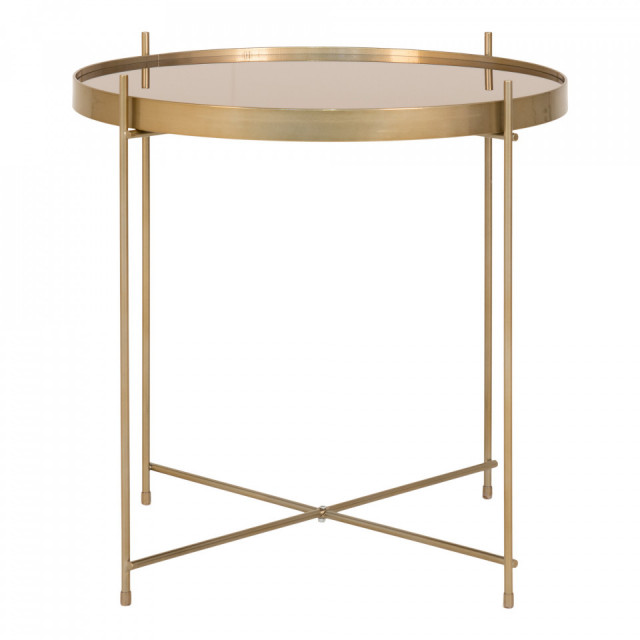 Masa laterala maro alama din metal 48 cm Venezia House Nordic