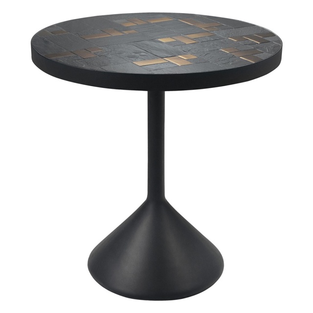 Masa laterala neagra/aurie din ciment 50 cm Labo Versmissen