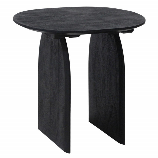Masa laterala neagra din lemn de mango 45x60 cm Monterrey Bizzotto