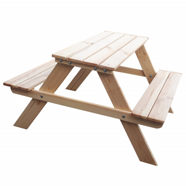 Masa pentru picnic pentru exterior maro din lemn 87x89 cm Joy Rojaplast
