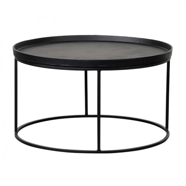 Masuta de cafea neagra din aluminiu si fier 70 cm Northland LifeStyle Home Collection