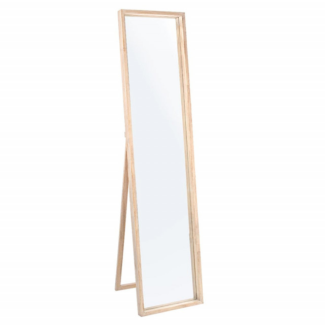 Oglinda de podea dreptunghiulara maro din lemn de paulownia 40x170 cm Tiziano Bizzotto