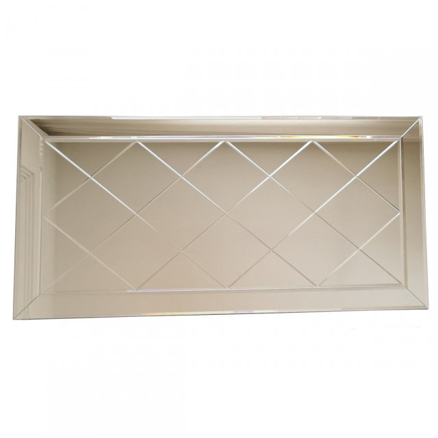Oglinda dreptunghiulara argintie din lemn 65x130 cm Vero The Home Collection