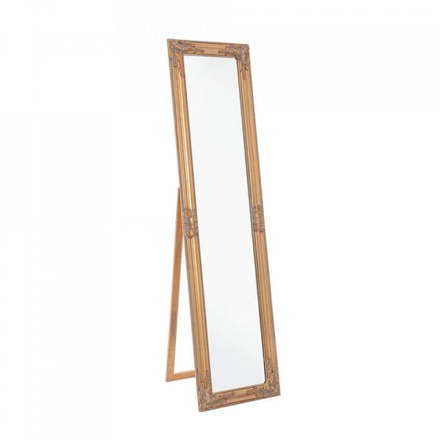 Oglinda dreptunghiulara aurie din lemn de paulownia 40x160 cm Miro Bizzotto