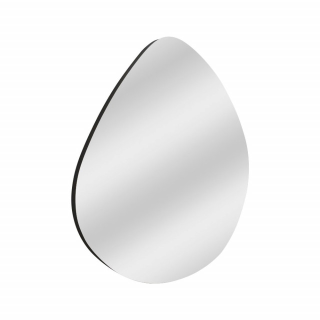 Oglinda ovala neagra din lemn 60x60 cm Besso The Home Collection