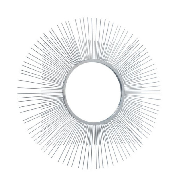 Oglinda rotunda argintie din fier 70 cm Sandro Boltze