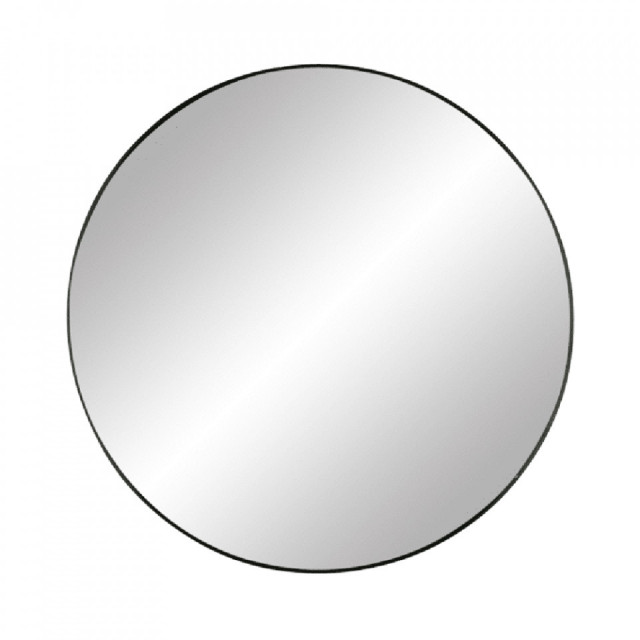 Oglinda rotunda neagra din metal 50 cm Palace Pomax