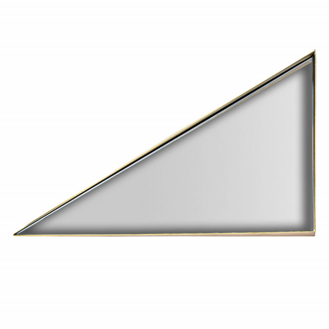 Oglinda triunghiulara aurie din alama 26x58 cm Kodie Vical Home