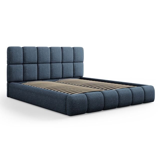 Pat albastru royal din textil 200x200 cm Bellis Besolux