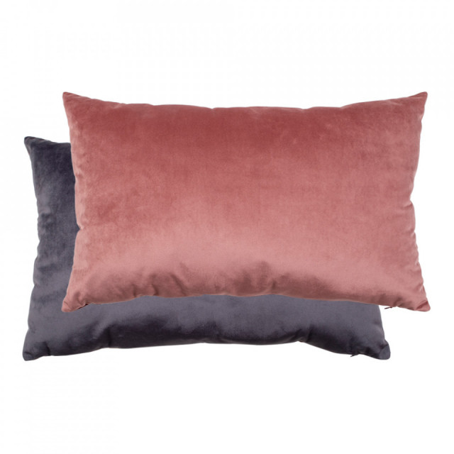Perna decorativa gri/roz din catifea 40x60 cm Chaves House Nordic