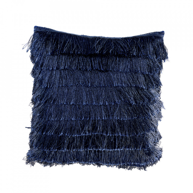 Perna patrata albastra din textil 40x40 cm Tina The Home Collection