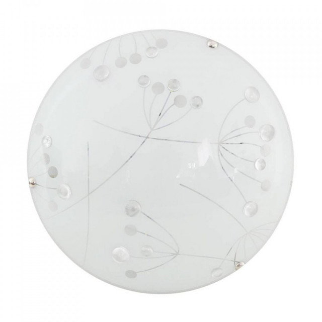 Plafoniera alba/transparenta din sticla cu LED Floral Candellux