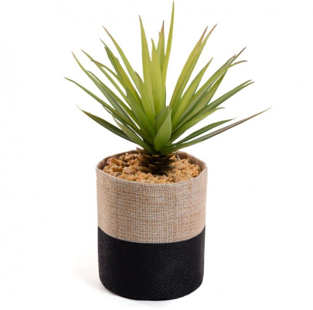 Planta artificiala cu ghiveci din fibre sintetice 21 cm Palm Kave Home
