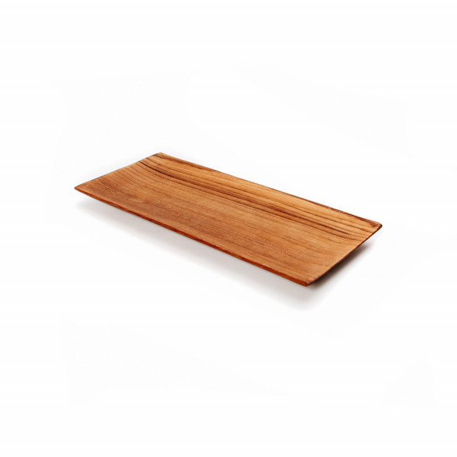Platou maro din lemn de tec 12X28 cm Sushi Bazar Bizar
