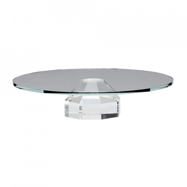 Platou transparent din sticla 30 cm Gem Hubsch