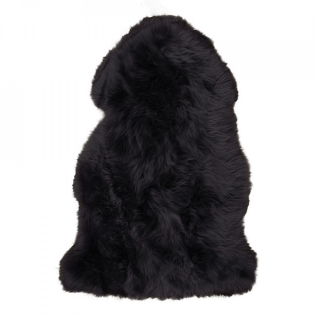 Pled negru din fibre naturale 50x85 cm Lara House Nordic