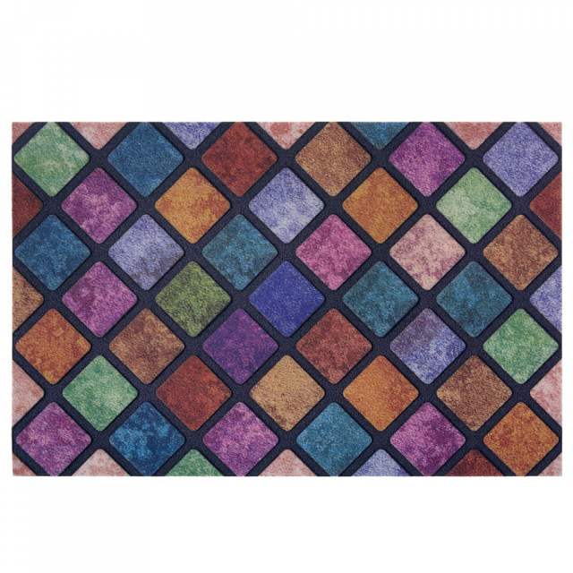 Pres multicolor dreptunghiular pentru intrare din polipropilena 45x70 cm Kval The Home Collection