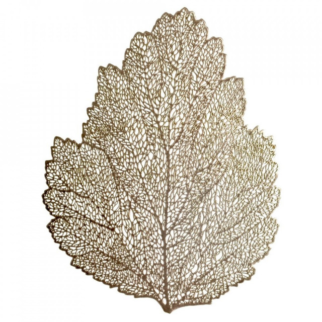 Protectie masa aurie din polipropilena si poliester 36x47 cm Leaf The Home Collection
