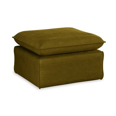 Puf dreptunghiular verde oliv din catifea 65x72 cm Nomad Royal HKliving