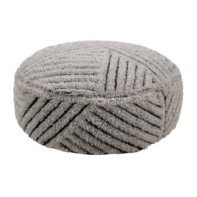 Puf rotund multicolor din fibre naturale 70 cm Fields Lorena Canals