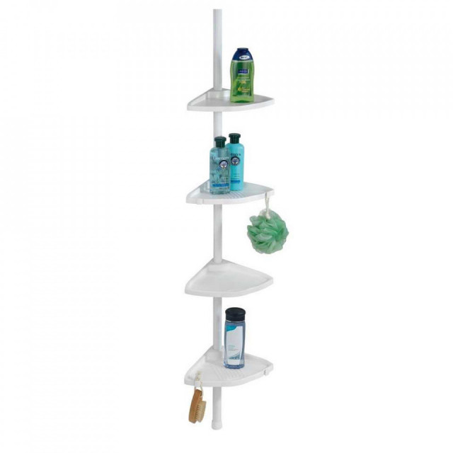 Raft pentru baie alb din metal 26 cm Compact Wenko