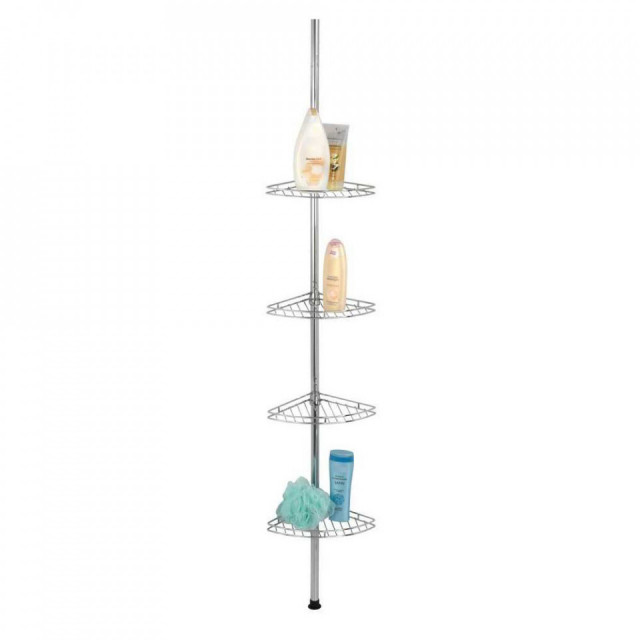 Raft pentru baie argintiu din metal 28 cm Prea Wenko