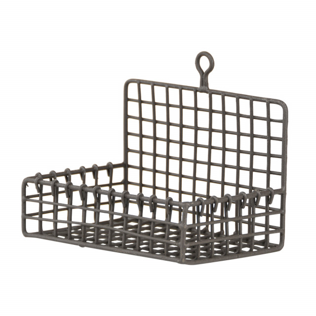 Savoniera pentru perete gri din metal 11x16 cm Soapy Esschert Design