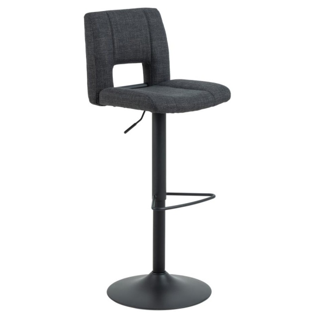 Scaun bar gri inchis/negru din textil Sylvia Actona Company