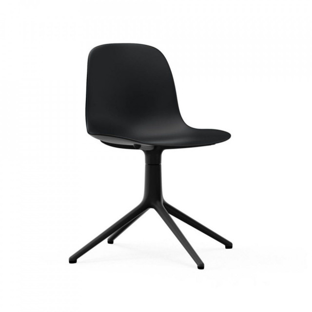 Scaun birou rotativ negru din polipropilena Form Normann Copenhagen