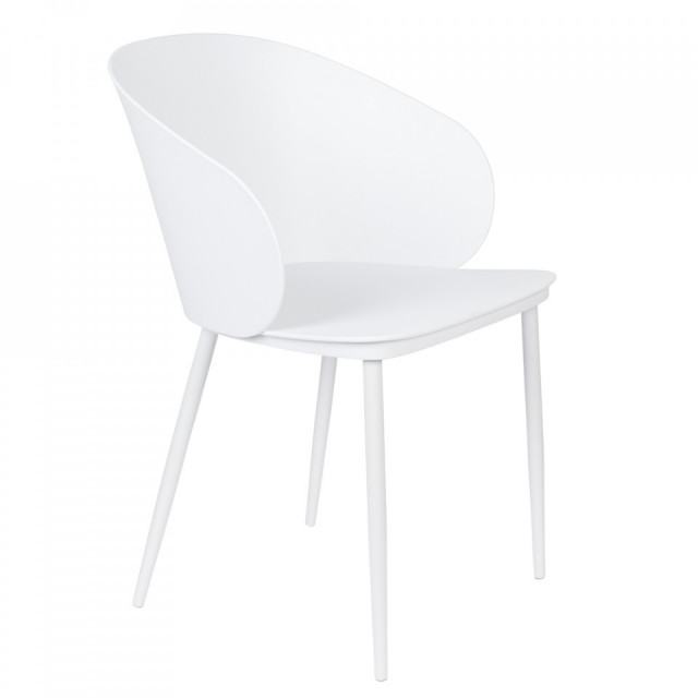 Scaun dining alb din plastic Gigi The Home Collection