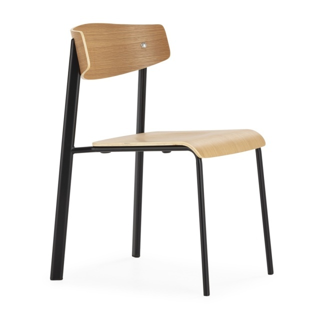 Scaun dining maro/negru din metal Terry Thai Natura