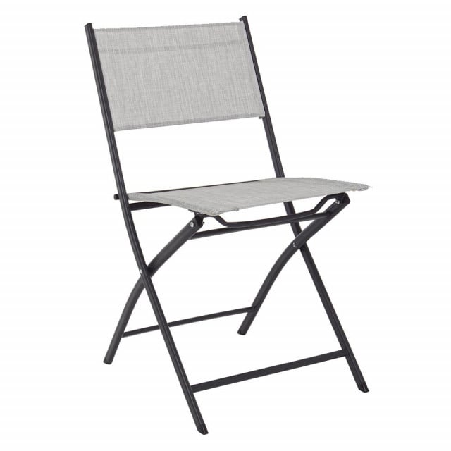 Scaun exterior dining pliabil gri din textil Martinez Bizzotto