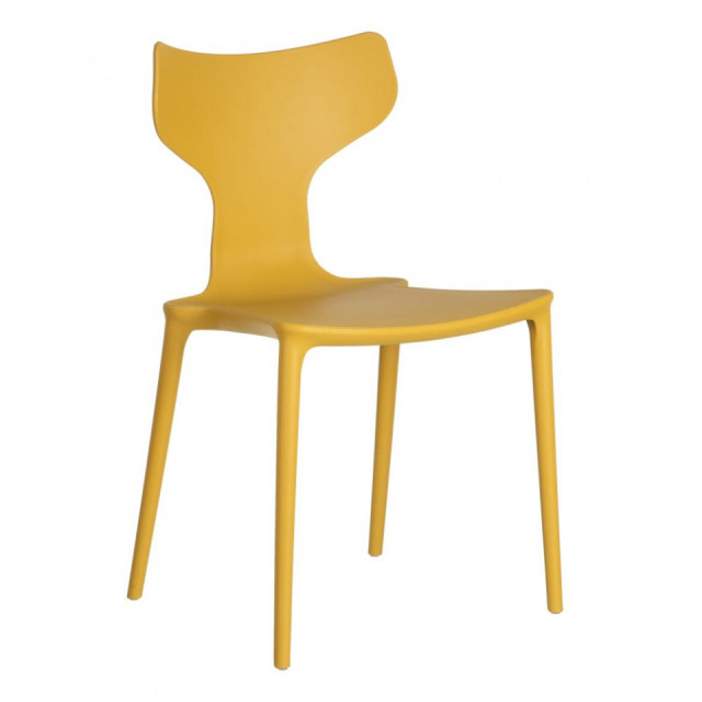 Scaun galben din plastic Trend The Home Collection